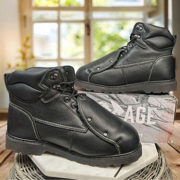 IRON AGE GROUNDBREAKER METATARSAL GUARD Leather Steel Toe Work Boots Size 11 W - Picture 7 of 15